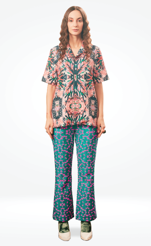 AZALIA LONG PANTS-TURQUOISE