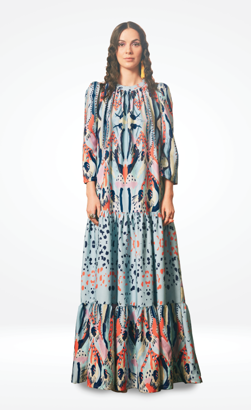 BRUNNERA TIERED LOOSE DRESS